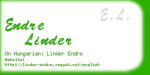 endre linder business card